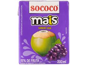 Água De Coco Sococo Mais Sabor Uva 200ml