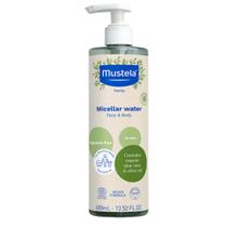 Água de limpeza Mustela Micellar Organic 400ml sem fragrância