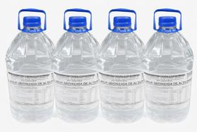 Água Desmineralizada Deionizada 20 Litros Alto Grau Pureza em 4 embalagens de 5 litros - Labortec