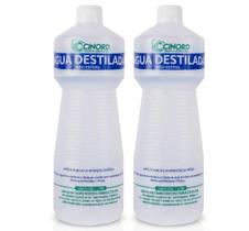 Água Destilada Sem Perfume, 1 Litro 2 Unidades Água Destilada Sem Perfume, 1 Litro 2 Unidades
