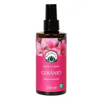 Água Floral Natural Hidrolato de Gerânio 200ml Bioessência