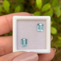 Água Marinha Azul EmeraldCut Par 1,50ct