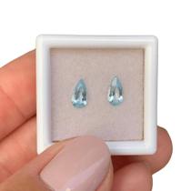 Água Marinha Azul Gota Par 0,77ct Água Marinha Azul Gota Par 0,77ct