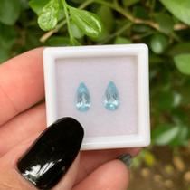 Água Marinha Azul Gota Par 1,30ct (2)