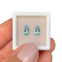 Água Marinha Azul Gota Par 1,46ct Água Marinha Azul Gota Par 1,46ct