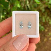 Água Marinha Azul Gota Par 1,48ct Água Marinha Azul Gota Par 1,48ct