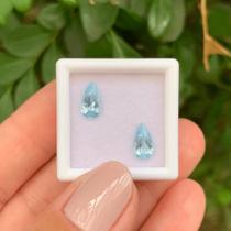 Água Marinha Azul Gota Par 1,50ct (1)