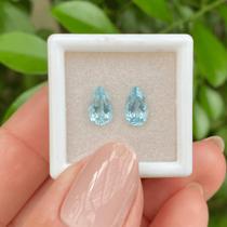 Água Marinha Azul Gota Par 1,52ct Água Marinha Azul Gota Par 1,52ct