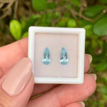 Água Marinha Azul Gota Par 1,54ct