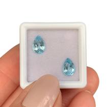 Água Marinha Azul Gota Par 1,90ct (2) Água Marinha Azul Gota Par 1,90ct (2)
