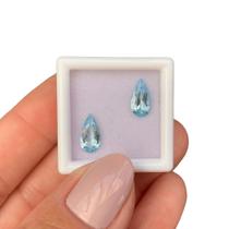 Água Marinha Azul Gota Par 1,91ct (2)