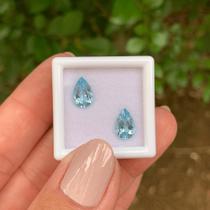 Água Marinha Azul Gota Par 2,05ct (2)