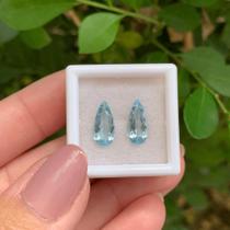 Água Marinha Azul Gota Par 2,41ct