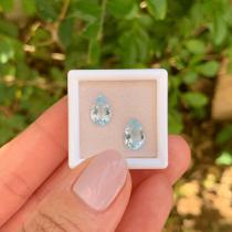 Água Marinha Azul Gota Par 2,46ct