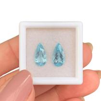 Água Marinha Azul Gota Par 2,87ct