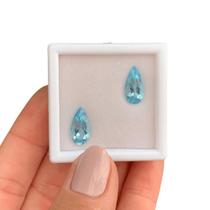 Água Marinha Azul Gota Par 4,86ct Água Marinha Azul Gota Par 4,86ct