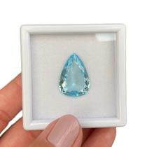 Água Marinha Azul Gota Pera 12,68ct Água Marinha Azul Gota Pera 12,68ct