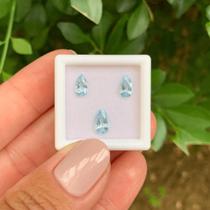 Água Marinha Azul Gota SET 1,58ct Água Marinha Azul Gota SET 1,58ct
