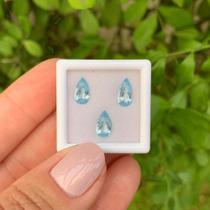 Água Marinha Azul Gota SET 2,22ct Água Marinha Azul Gota SET 2,22ct