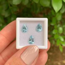 Água Marinha Azul Gota SET 2,56ct