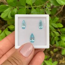 Água Marinha Azul Gota SET 3,50ct