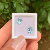 Água Marinha Azul Oval Par 2,05ct