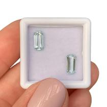 Água Marinha Baguete Retangular Par 1,45ct Água Marinha Baguete Retangular Par 1,45ct