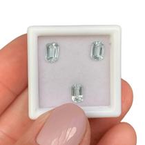 Água Marinha Baguete SET 1,68ct