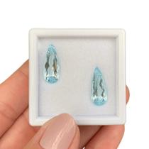 Água Marinha Gota Lágrima Par 6,90ct