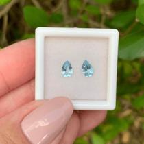 Água Marinha Gota Par 0,75ct Água Marinha Gota Par 0,75ct