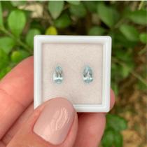 Água Marinha Gota Par 0,96ct