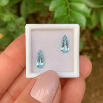 Água Marinha Gota Par 1,61ct Água Marinha Gota Par 1,61ct