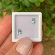 Água Marinha Oval 6x4mm Par 0,87ct