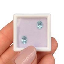 Água Marinha Oval Par 1,03ct