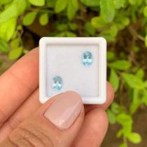 Água Marinha Oval Par 1,18ct