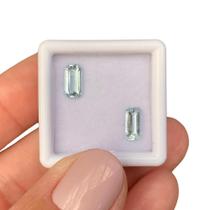Água Marinha Retangular Baguete Par 1,31ct Água Marinha Retangular Baguete Par 1,31ct
