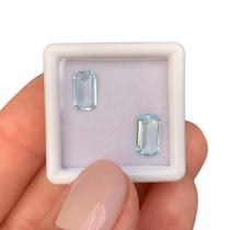Água Marinha Retangular Baguete Par 1,69ct