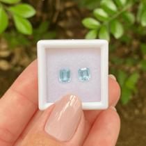 Água Marinha Retangular Par 1,23ct Água Marinha Retangular Par 1,23ct