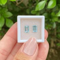 Água Marinha Retangular Par 1,92ct