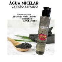 Água Micelar Limpeza Facial Carvão Ativado Demaquila Purifica e Limpa 120ml Super Poderes