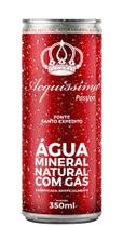 Água mineral acquíssima lata 350 ml 12 unidades COM GÁS