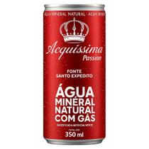 Água Mineral com Gás Acquissima Lata 350ml Ph 6,5 Zero Calorias Pack 12 Unidades