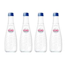 Água mineral evian com gás vidro pack c/4unid 330ml