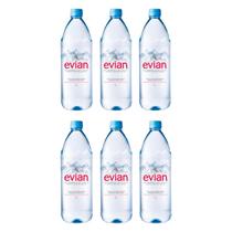 Água mineral evian sem gás pet pack c/6unid 1l Água mineral evian sem gás pet pack c/6unid 1l