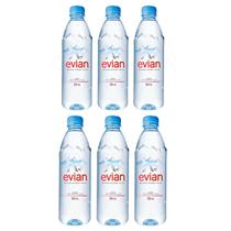 Água mineral evian sem gás pet pack c/6unid 500ml Água mineral evian sem gás pet pack c/6unid 500ml