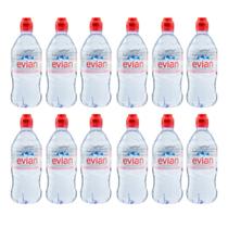 Água mineral evian sem gás squeeze pet 750ml pack c/12 unid Água mineral evian sem gás squeeze pet 750ml pack c/12 unid