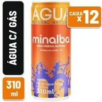 Água Mineral Minalba Com Gás Lata 310ml Fardo C 12 Un Água Mineral Minalba Com Gás Lata 310ml Fardo C 12 Un