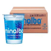 Água mineral minalba sem gás copo 200ml pack com 48/unid