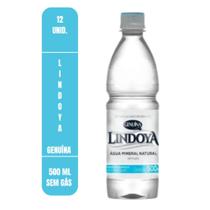 Agua Mineral Natural Lindoya Genuína Sem Gás - Kit 12x500ml