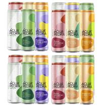 Água Mineral Saborizada Com Gás Aromatizada Fruki Água Da Pedra Lata 24x350ml